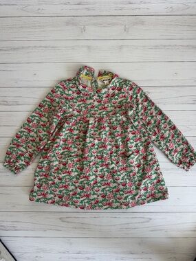 Girls Floral Long Sleeve tunic top - Pink & Green